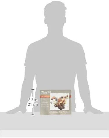 Papel de acuarela fluido 100 8 x 10 bolsas 10 hojas 140 lb 300 GSM 100 algodón Foto 3 de 4