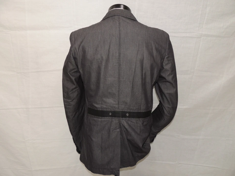 Костюм национальный C'N'C сделано в Италии мужской серый 100% хлопок Куртка Пальто 36 - Изображение 4 из 4