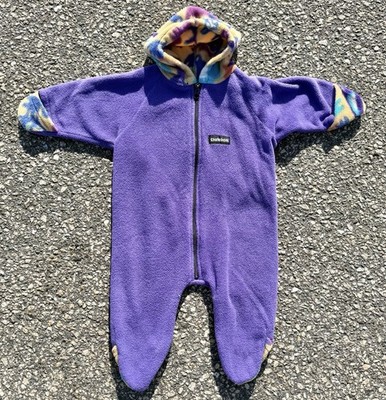 Vintage Chinook 90s Aztec Fleece Full Body Suit Bunting Infant Baby Large Purple