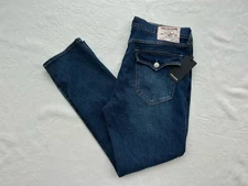 TRUE RELIGION GENO SN FLAP 700216 RELAXED SLIM JEANS 36 X 32 ACT (38x31.5)