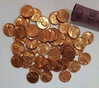 1958 P Wheat Cent Penny Roll 50 Coins BU UNC Uncirculated