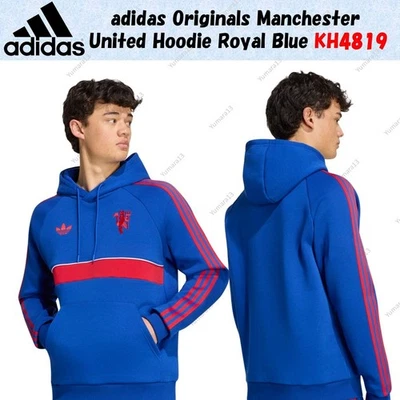 Adidas Originals Manchester United Sudadera con Capucha Azul Real KH4819 Japó... - Imagen 1 de 4