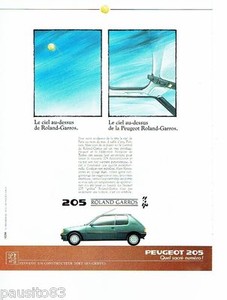 Logotipo de Roland Garros Peugeot 205 Trunk Monogram - es
