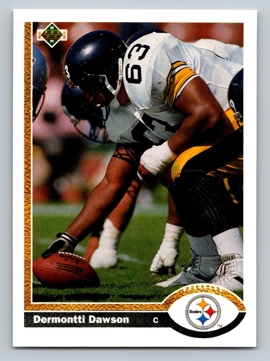 1991 Upper Deck #328 Dermontti Dawson   Pittsburgh Steelers