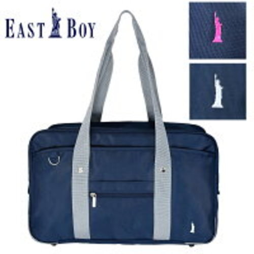 EASTBOY Borsa Scuola Giapponese con Logo Bianco Grigio Navy Tokyo - Foto 1 di 6