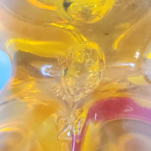 Vintage Go Go Crazy Bones Translucent Golden Yellow Alien Collectible Red Buckle - Picture 3 of 4