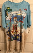 Vintage 92’ Joey Mars AOL T Shirt XXL Liquid Blue Grateful Dead Tie Dyed Tee!!