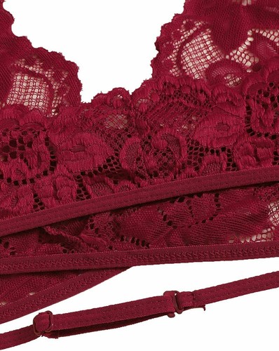 Sexy Women's Lingerie Lace Bra Panty Outfits Chemise Sleepwear Underwear Sets US - 第 26/32 張圖片