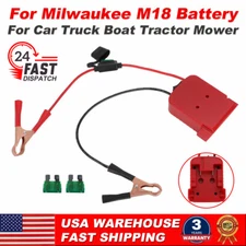 For Milwaukee M18 Battery Jump Starter Adapter For Car Truck Boat Tractor Mower