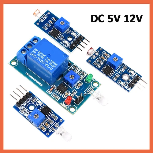 5V 12V Light Control Switch Detection Sensor Photoresistor Relay Module PI DC