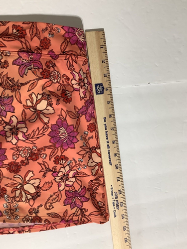 Lands End Skort Womens Size 12 Skirt Orange Floral Bikinis Golf Tennis Beachy - Picture 8 of 8