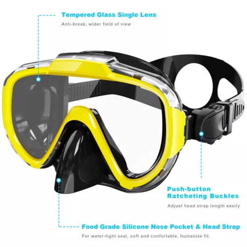 Adults Adjustable Snorkeling Set for Scuba Diving Swimming Training Kit - Picture 11 of 15