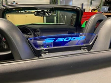 00-09 02 03 04 Honda S2000 Wind Deflector Windscreen LED Lighted Laser Engraved