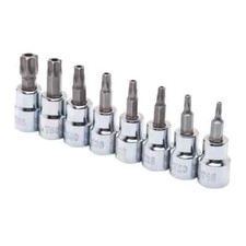 Husky 38 In. Drive Tamper Proof Torx Bit Socket Set 8-piece