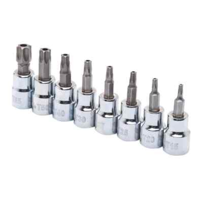 #ad Husky 3 8 in. Drive Tamper Proof Torx Bit Socket Set 8 Piece $13.99