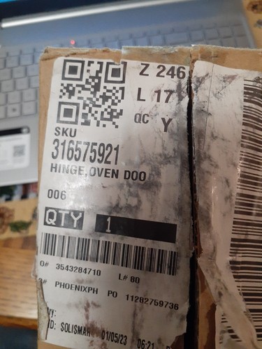 316575921 New OEM Electrolux Range Oven Door Hinge - 第 1/5 張圖片