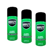 3 Pack BRUT Deodorant Spray Original Fragrance 10 oz Each