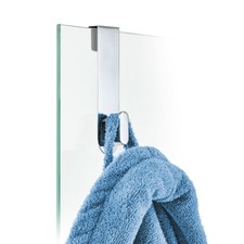 Blomus Areo Glass Shower Overdoor Hook, Polish, Stainless Steel, Plastic - 68915