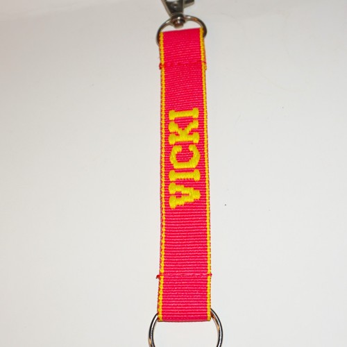 Key Chain Embroidered Lanyard Ring Clasp Choose Name or Fun Phrase 6" Colorful - 第 191/205 張圖片