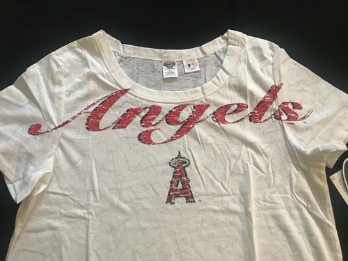 LA Angels Women's Night Tee Large White Burnout Concepts Sports sleepwear MLB - Picture 3 of 5