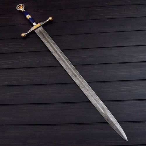 Hand Forged Viking Sword Damascus Steel Sharp Battle Ready Medieval With Sheath - Picture 3 of 4