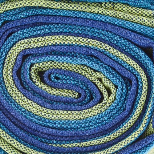 Basics Hamacas Portátil Polialgodón Columpio con Bolsa de Transporte - Rayas Azules y Verdes - Imagen 5 de 7