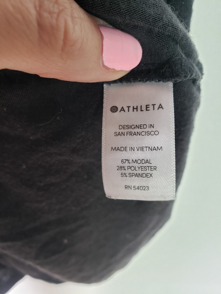 ATHLETA WOMEN'S MOCK NECK SLEEVELESS TANK TOP BLACK XXS