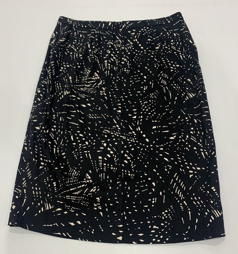 Ladies size 14 Black CAPTURE Long Straight Patterned Pencil Skirt - VGC - Picture 4 of 5