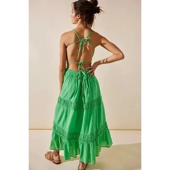 Very green cheap maxi dress