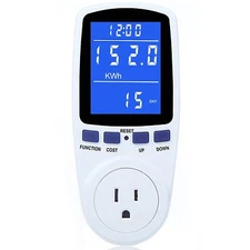 Watt Power Meter Plug Home Electrical Usage Monitor Consumption, Energy Voltage