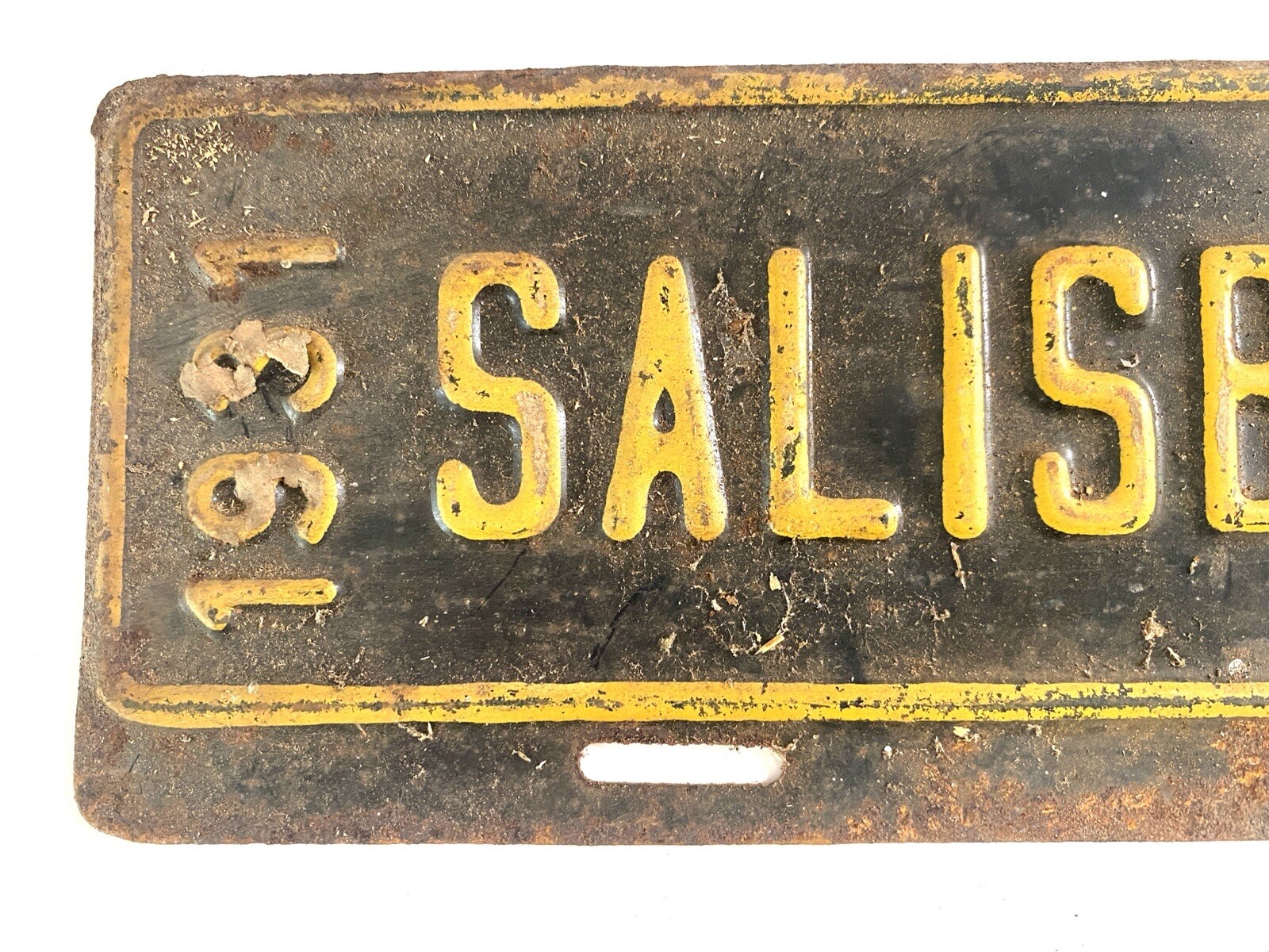 1931 Salisbury North Carolina City/Town License Plate 2962 New Old