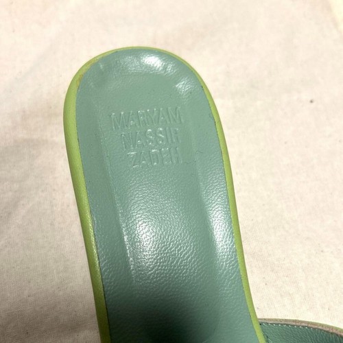 MARYAM NASSIR ZADEH Mule Sandals Size Size 351/2 Color Green Women's Used - Picture 2 of 3