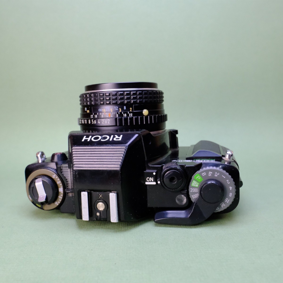 RICOH XR-20SP PROGRAM 35mm Slr Film Camera & Flash With 50mm