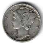 1940-P Mercury Winged Liberty 90% Silver Dime Philadelphia Circulated Nice Coin*