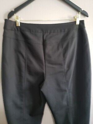 Chicos So Slimming Pants Womens Size 2 Black Ankle Pull On Stretch Tapered  Leg