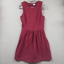 J crew Dress Women's Medium Sleeveless Burgundy Daybreak A-line Pockets