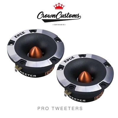 EDGE 3.7" Pro Tweeter 300W High Output Car Audio Bullet Tweeter Pair