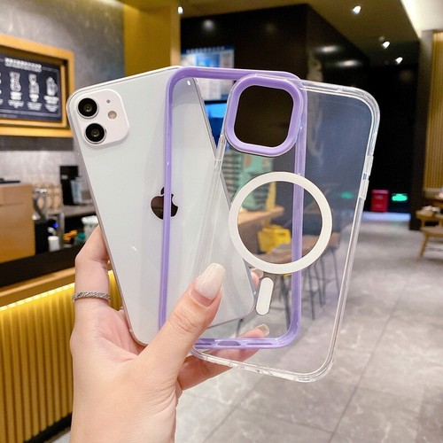 Coque Etui Antichoc Pour iPhone 15 14 13 12 Pro Max 11 Magsafe Aimant Clear Case - Photo 4 sur 15