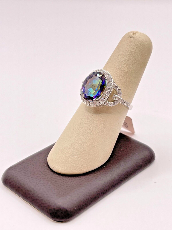 Mystic Blue Topaz Sterling Silver Ring