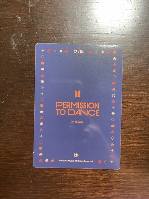 BTS RM トレカ PERMISSION TO DANCE アメリカ限定 BTS RM NAMJOON PERMISSION TO DANCE PTD LAS VEGAS LV MINI PHOTOCARD