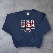 Vintage 90s USA navy crewneck sweater baggy XL