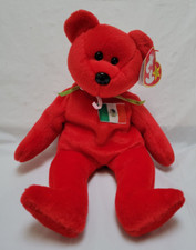 Ty Beanie Baby 1999 OSITO Red Bear with Mexico Flag Retired