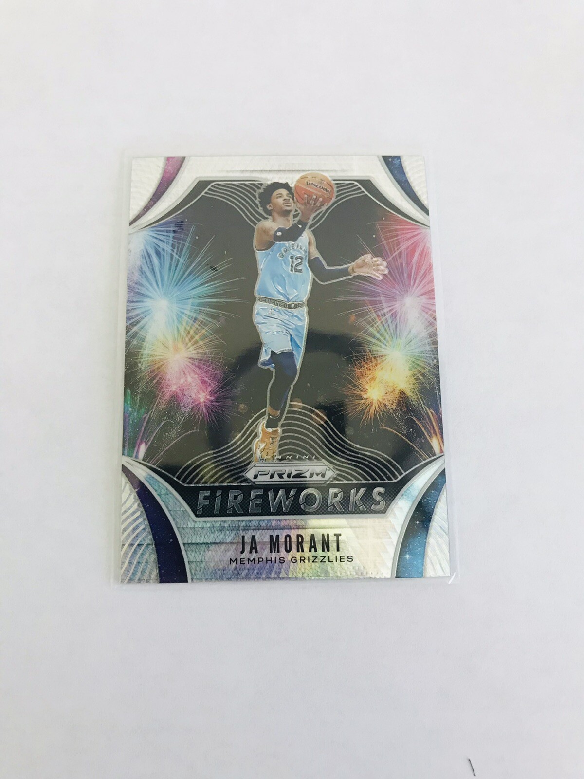 2019-20 Panini Prizm Fireworks Hyper Ja Morant #28 Rookie RC