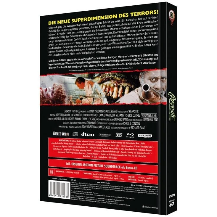 Parasite - Killer Parasit 3D - 2-Discs Limited Collectors Edition Mediabook - Bild 2 von 2