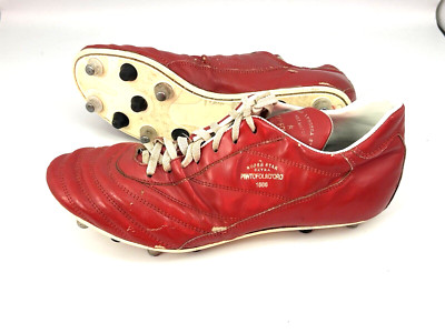 Pantofola d'oro Fußballschuhe 1886 Super Star Extra Rot Vintage UK 8,5