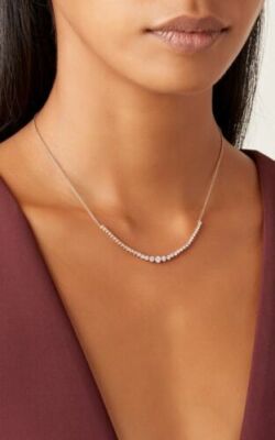 2.1Ct Round Lab Create Diamond Women'Necklace Set14K White Gold PlatedFree Chain