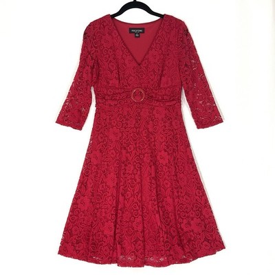 chinese dress ladies Kata Red Lace Maxi Dress