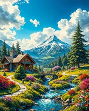 Nature Landscape Paint by Numbers Kit Adults Beginners DIY Canvas Art 16x20