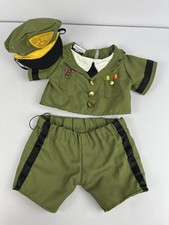 Build A Bear US Army Officer Military Uniform Pants Hat Shirt Soldier Outfit