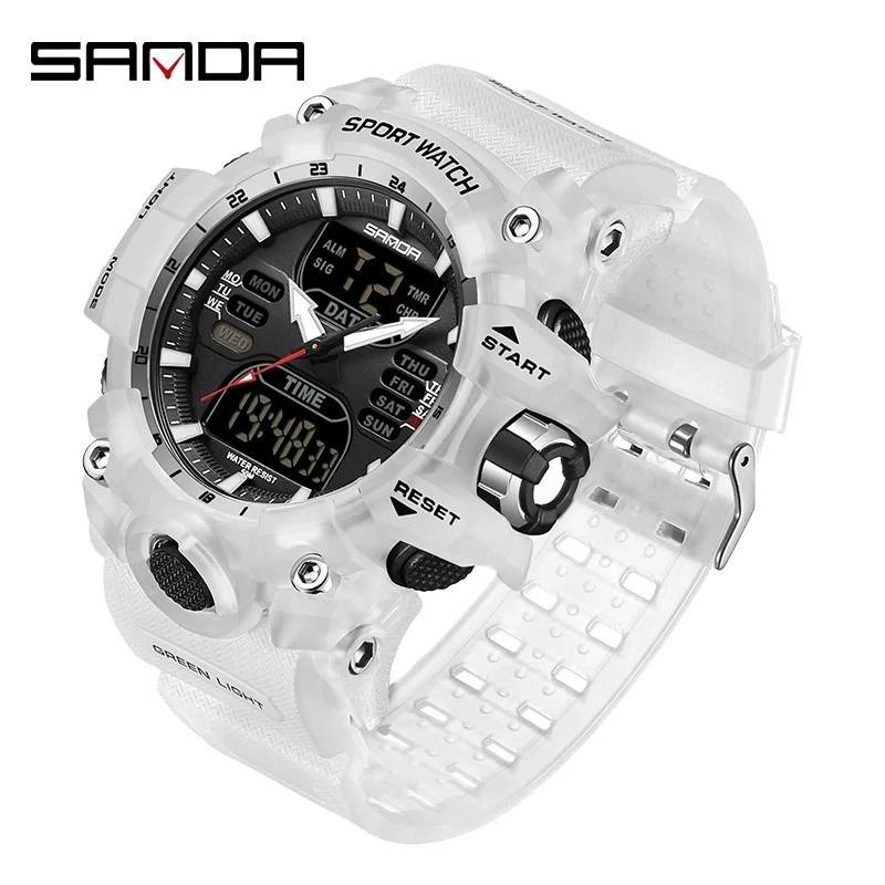 Men's Luxury G Style Dual Display LED Chronograph Military Sports Watch Gym Gift - Image 4 of 4